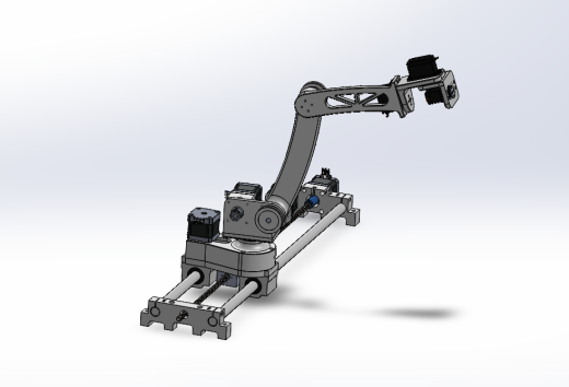6自由度机械臂+X轴3D图纸 Solidworks设计缩略图